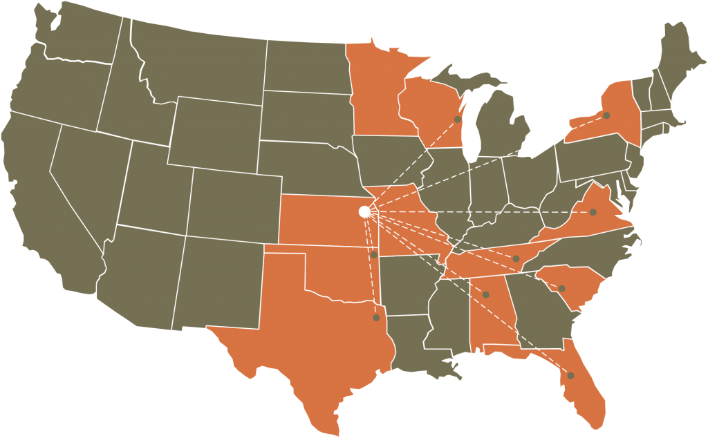 2021 Schedule Map